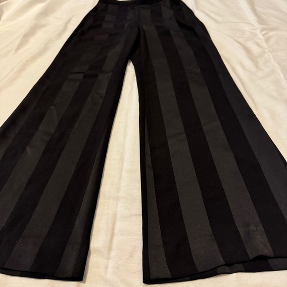 Rebecca Vallance 2 Black Stripe High Waist Wide Leg Pants Trousers Capsule - Picture 3 of 11